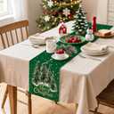 2 x Artscope Christmas Tree Table Runner, Xmas Winter Holiday Kitchen Dining Table Decoration for Christmas Home Decor 13x72 Inch-Green