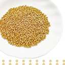 2500Pcs 2mm Metal Spacer Beads Metallic Plated Round Smooth Loose Beads, Bracelet Making Clamp End Stopper Spacer Beads for Jewelry Making (K-Gold)