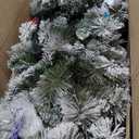 6-ft Pre-Lit Slim Christmas Tree Flocked Decoration