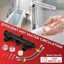 Compatible WP596816(2-Pack) OEM Brass Water Sensor Kit, Includes 4 x 12" Supply Lines, 4 x1/2" FTPto 3/8"MPT Fittings.