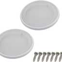 2pcs Round Ceiling Speaker Grill Covers for 6.5 Inch Speaker with Screws(White)