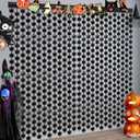 Halloween Party Decorations,2 Pack Black Maple Leaves Metallic Foil Fringe Curtains, 3.3 X 6.6 Ft Photo Booth Props Streamers Backdrop for Halloween Holiday Birthday Haunted House Decor Pack of 2