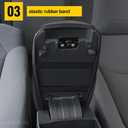 AOMSAZTO Console Covers for 2008-2014 Toyota Highlander Armrest Covers for Toyota Highlander Black with Balck Stiches