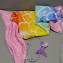 Mermaid Tail Blanket for Girls Soft Flannel Wearable Blanket Sleeping Snuggle Kids Birthday Gift (55" X 20") (Colorful)