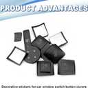 14PCS Inner Door Power Window Switch Replacement Button Trim Stickers Cover Kit Compatible with Benz A B C E G GLA CLA GLK ML GLE Class W204 W212 W166 X166 X204 and Tesla Model S X