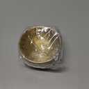 Paper Clip Holder Container & Organizer Dispenser,Stainless Steel Desk Storage Bowl Desktop Decor Office Accessories for Binder Clips Bobby Pins Thumbtacks Jewelry (Golden)