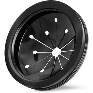 Garbage Disposal Splash Guard Collar Sink Baffle, Food Waste Disposer Parts Accessories, 3-1/8 Inch Multi-function Drain Plugs for Garbage Disposals by CLEESINK (Black-1 Pack)