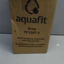 AQUAFIT 1 Gallon Water Bottle with Time Marker - Straw & Chug Lid - BPA Free Gym Water Bottle with Straw - Big Gallon Jug (Gray, 128 oz - 2 Lids)