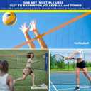 Portable Badminton Volleyball Tennis Net Set Multi-Purpose Sports Equipment with Poles Stand and Carry Bag for Kids Adult Outdoor Exercise