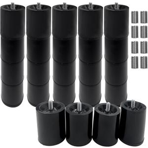 12 Inch 6 Pcs Adjustable Bed Base Frame Support Legs Compatible with M8 M10 Threading Sofa Furniture Foot Replacement