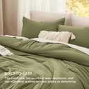 Bedsure King Comforter Set, Olive Green Soft Prewashed Bedding for All Seasons, 3 Pieces GentleSoft Bed Set, 1 Lightweight Comforter (104"x90") and 2 Pillowcases (20"x36")