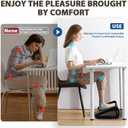CasaZenith Foot Rest, Six Heights Adjustable Foot Rest for Under Desk at Work, Ergonomic Foots Stool for Under Office Desks, Under Desk Footrest with Foot Massage Roller, Chair Footrest for Leg Rests