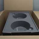 IRIS USA Dog Bowls Elevated with Storage, 15" H Raised Feeding Station, Dog Bowl Stand with Airtight Food Storage Holds 47 lbs, 2 Removable 64 oz Stainless Steel Bowls for Large Dogs, Gray/Dark Gray