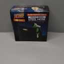 PowerFlow Garden Hose, NON-EXPANDABLE 25 Feet Premium Quality Stainless Steel Metal Water Hose with Durable Fabric Skin, Hose For Commercial, Residential Use, Bonus 10-way Spray Nozzle (25 Ft, Black)