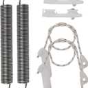 BlueStars 8194001 & 8270020 Dishwasher Door Balance Link Kit & Door Spring - Compatible with Kenmore Whirlpool KitchenAid Dishwashers - Replaces 1059756 8194001VP 8270018 AP3775412 PS972325