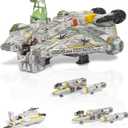 Star Wars Micro Galaxy Squadron Ghost (Secret Mission) - 15-Inch Vehicle with Three Additional Vehicles Plus Ten Micro Figures Accessories