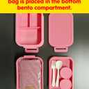 KEMETHY Adults Bento Lunch Box Set with Thermo Bag, 74oz Stackable Leak-proof 3-tiers Bento Box, Built-in Utensil and Sauce Container for Work, School, Dining Out (Gray)