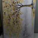Belmrxne Tree Wall Art White and Gold Wall Decor for Living Room Aesthetic Canvas Painting Modern Wall Prints Dining Room Bedroom Artwork 24x48 Inches
