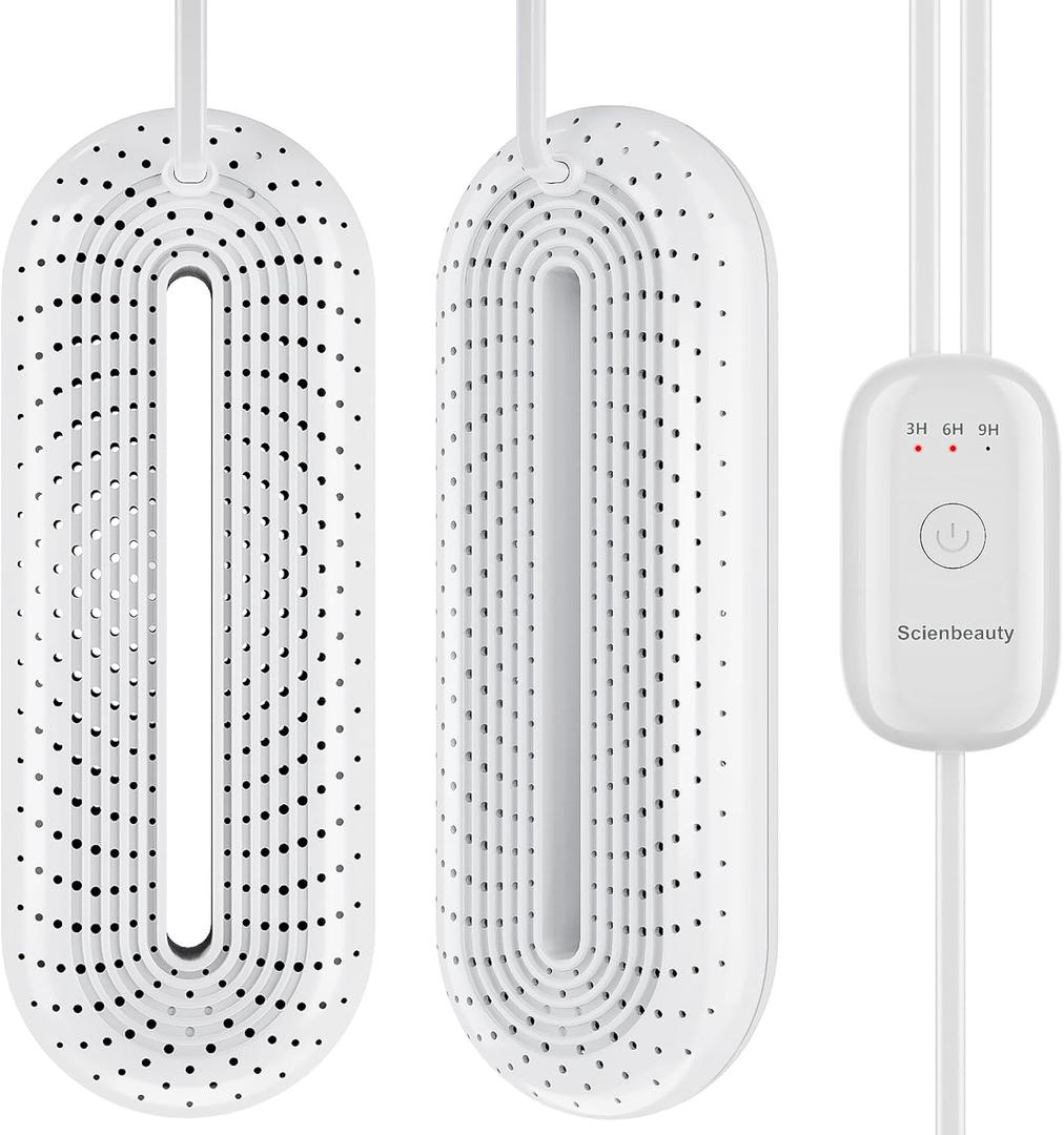 Scienbeauty Electric Shoe Dryers, Portable Boots Dryer Machine with 3/6/9 Hours Timer, Drying for Footwear, Socks, Ski Boots