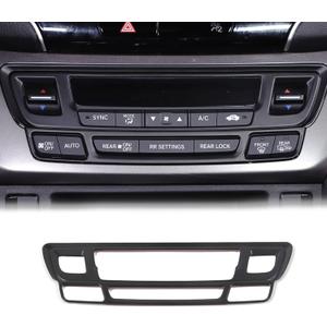 Center Console Air Conditioning Mode Button Frame Cover Trim for Honda Pilot 2016-2022/ Honda Ridgeline 2017-2023/ Honda Passport 2019-2023 Interior Accessories ABS Material (Matt Black)