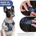 BUMBIN Dog Harness for Large Dogs, No Pull Adjustable No Choke Pet Vest with Dog Leash Fit Smart Reflective Pet Walking Harness for Training Easy Control Soft Handle Blue Camo, Large