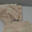 MIULEE Pack of 2 Corduroy Decorative Euro Sham Throw Pillow Covers 24x24 Inch Soft Boho Striped Pillow Covers Modern Farmhouse Home Decor for Sofa Living Room Couch Bed Light Brown