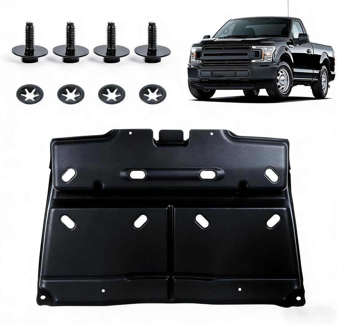 ML3Z-7222-D Engine Splash Shield Under Car Engine Shield Cover Compatible with 2015-2024 F150 with Gasoline Engine (Not Fit Raptor Model & Not Fit 3.0L Diesel) JL3Z-7222-C