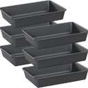 6 PCS Large Plastic Drawer Organizer, 9"6" Desk Drawer Organizer and Storage Trays, Versatile Plastic Storage Bins for Makeup Vanity, Jewelries, Kitchen Utensils, Bathroom and Office