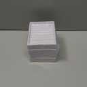 Frebeauty Small Jewelry Tray Set,Stackable Velvet Jewelry Organizer Tray,Mini Jewelry Drawer Organizer,Drawer Inserts,4.92 x 3.74 x 0.9 Inches,Earring Organizer for Women(Set 4,White)