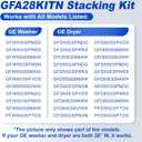 [Patented] GFA28KITN Stacking Kit for GE 28"W Washer Dryer Stack Bracket Kit - Compatible with GE 28 inch Width Front Load Washers and Dryers Laundry Stacking Kit