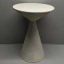 Small Drink Table, Round Martini Table, Drum End Table Side Table, Metal Accent Table,for Small Space Living Room, Bedroom, Dirt