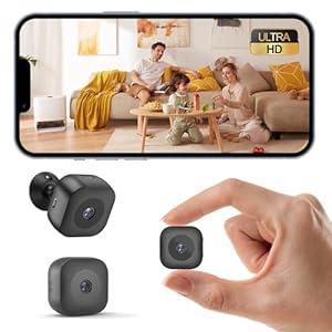 Security Camera, Indoor Mini Camera with HD Resolution, WiFi Wireless & SD Storage, Smart Motion Detection, Surveillance in Home and Office Spaces