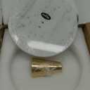 GENMOUS Marble Cake Stand, 10 Inch White Round Marble Cake Plate with Gold Stand, Cake Display Serving Tray for Dessert Cupcake, Wedding Birthday Kitchen Party Baking Gifts