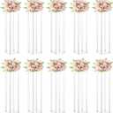 10 Pcs Wedding Centerpieces Acrylic Vases Clear Column Flower Vase Stands 7.87'' x 7.87'' x 31.5'' Rectangular Flower Display Table Stands for Wedding Party Events Reception Table Decor