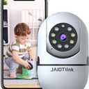1080P Indoor Security Camera for Home, Baby/Dog/Pet Monitor with App, Wireless Dual-Band WiFi, Color Night Vision, Motion Detection & Auto Tracking, 2-Way Audio, Compatible with Alexa (White)