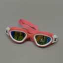 ZIONOR Kids Swim Goggles, G1MINI SE Anti-Fog Swimming Goggles for Kid Child 6-14 (B8 (Pinkwhite-gold))
