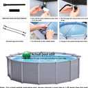 SAFANA 18FT Round Pool Covers for Above Ground Pools, Round Swimming Pool Cover [Upgrade 420D Thicker] Protective Leaf Cover, Elastic Band Auto Shrink & Seal, Tear Resistant, UV Protection, Black