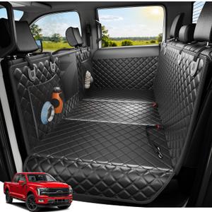 Zanch 3-Panel Hard Bottom Dog Car Seat Cover, Waterproof Hammock, XL