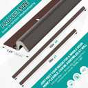 Yuntau 5 Pcs Screw on Door Weather Stripping 42" 36" Weather Stripping Door Seal with Aluminum Carrier and Foam Gasket Exterior Weatherstripping V Shaped Soundproof Seal for Sides and Top (Brown)