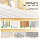 4-PCS Temporary Light Filtering Pleated Paper Blinds 24" W x 59" H White