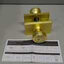 parro Gold Door Knobs Interior, Exterior Door Knobs with Deadbolt, Keyed Alike Exterior Door Lock Set