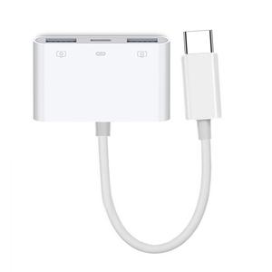 cablecc 5Gbps USB-C Type C to Dual USB3.0 Type-A Female with PD Power Charge Adapter Compatible with Laptop Tablet Phone