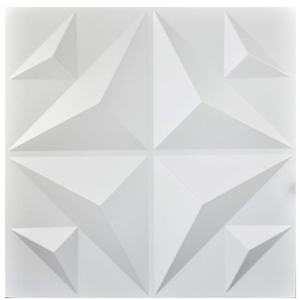 Art3d Decorative 3D Panels Textured Wall Design Board, White, 12 Tiles 32 Sq Ft Modern Size 19.7" x 19.7"
