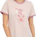 Spyder Women's Floral Chase The Sun Graphic Short Sleeve Tee T-Shirt (Beige, M)