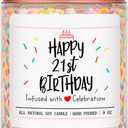 Homsolver 21st Birthday Gifts for Her, Perfect Ideas Happy Birthday Presents for Women, Friends, Sister, Daughter, Vanilla Cream Scent Handmade Aromatherapy Candle Decorations