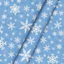 2 x Horaldaily Christmas Tablecloth 7070 Inch Round, White Snow Blue Washable Table Cover for Party Picnic Dinner Decor