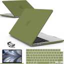 IBENZER Compatible with MacBook air 13 inch Case 2026 2025 2024 2023 2022 M4 A3240 M3 A3113 M2 A2681, HardShellCase w/KeyboardCover ScreenFilm Type-C for Mac air 13.6", Matcha Green, KK-MOGN+2TC