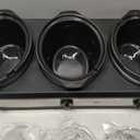 CULINARY CHEF, Triple Slow Cooker, Buffet Server 3 Pot, Food Warmer - Stainless, 2.5 Quarts
