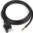 4-Way Trailer Wiring Harness with 5 ft Wires 4-Pin Trailer Wiring Jacketed Cable 4 Flat Trailer Wire Extension Connector - 5 ft
