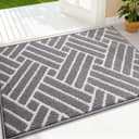 OLANLY Indoor Door Mat, 32x20 Inch, Dirt Resistant and Absorbent, Non-Slip Rubber Backing Floor Mats, Easy Clean Low-Profile Doormat for Entryway, Front Door, and Inside Entrance, Grey